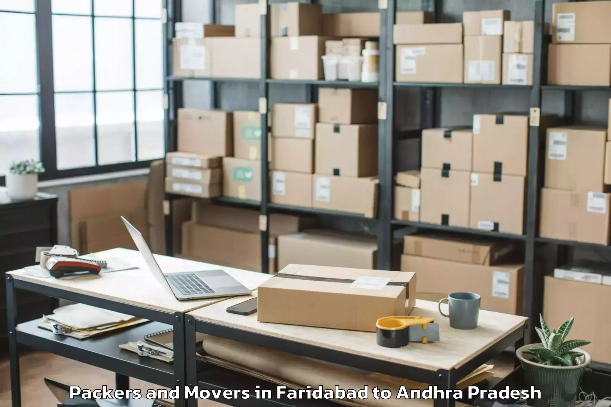 Affordable Faridabad to Pittalavanipalem Packers And Movers